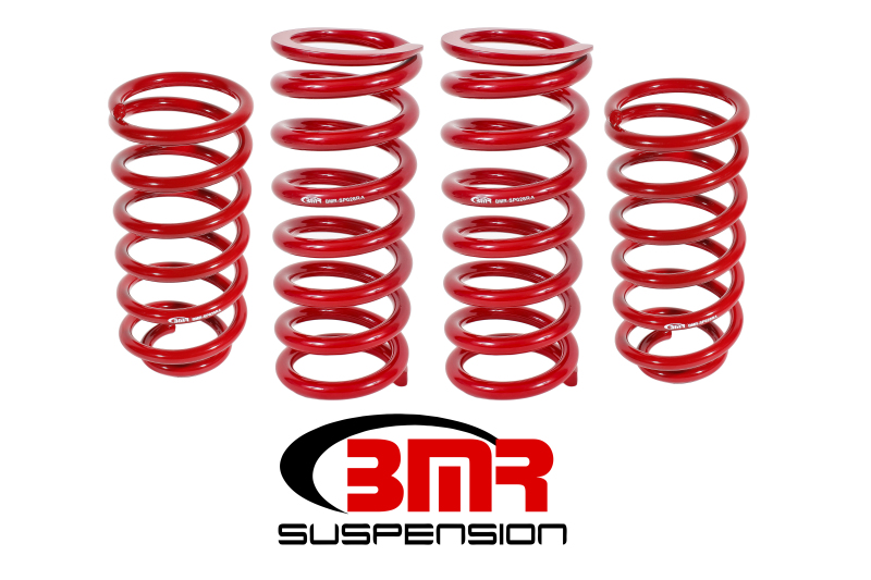Ford Mustang Lowering Springs - BMR Suspension - SP027 - Red - `79-`04 Ford Mustang Lowering Springs - BMR Suspension - SP027 - Red - `79-`04